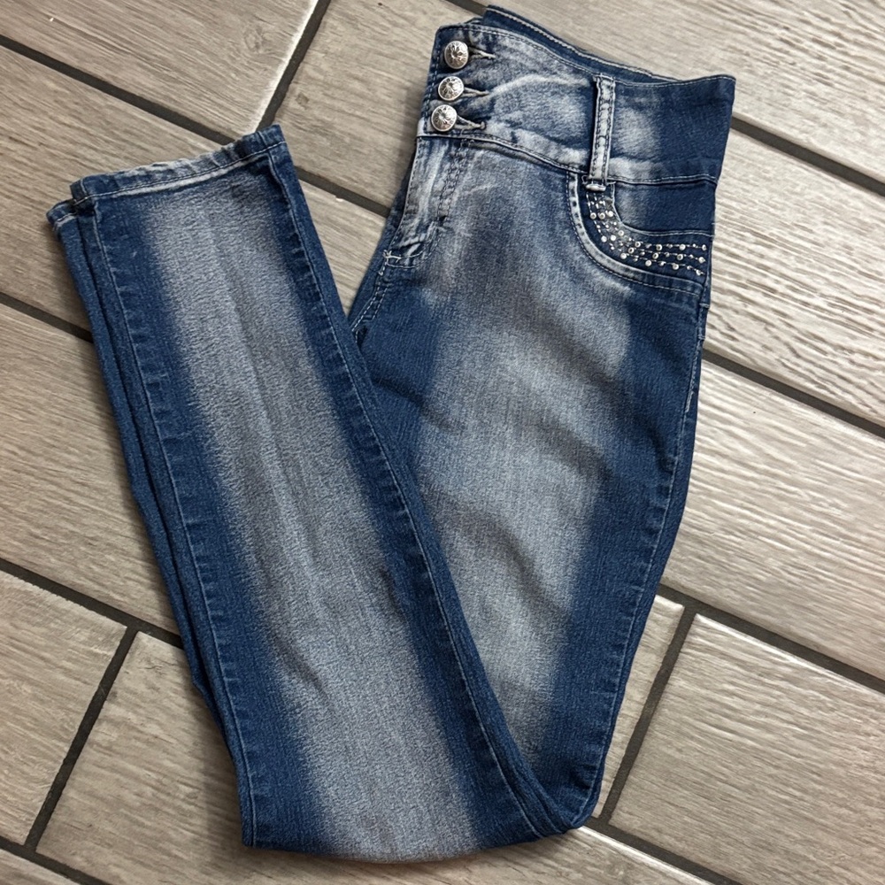 GOGO Blue and Gray Women's Jeggings